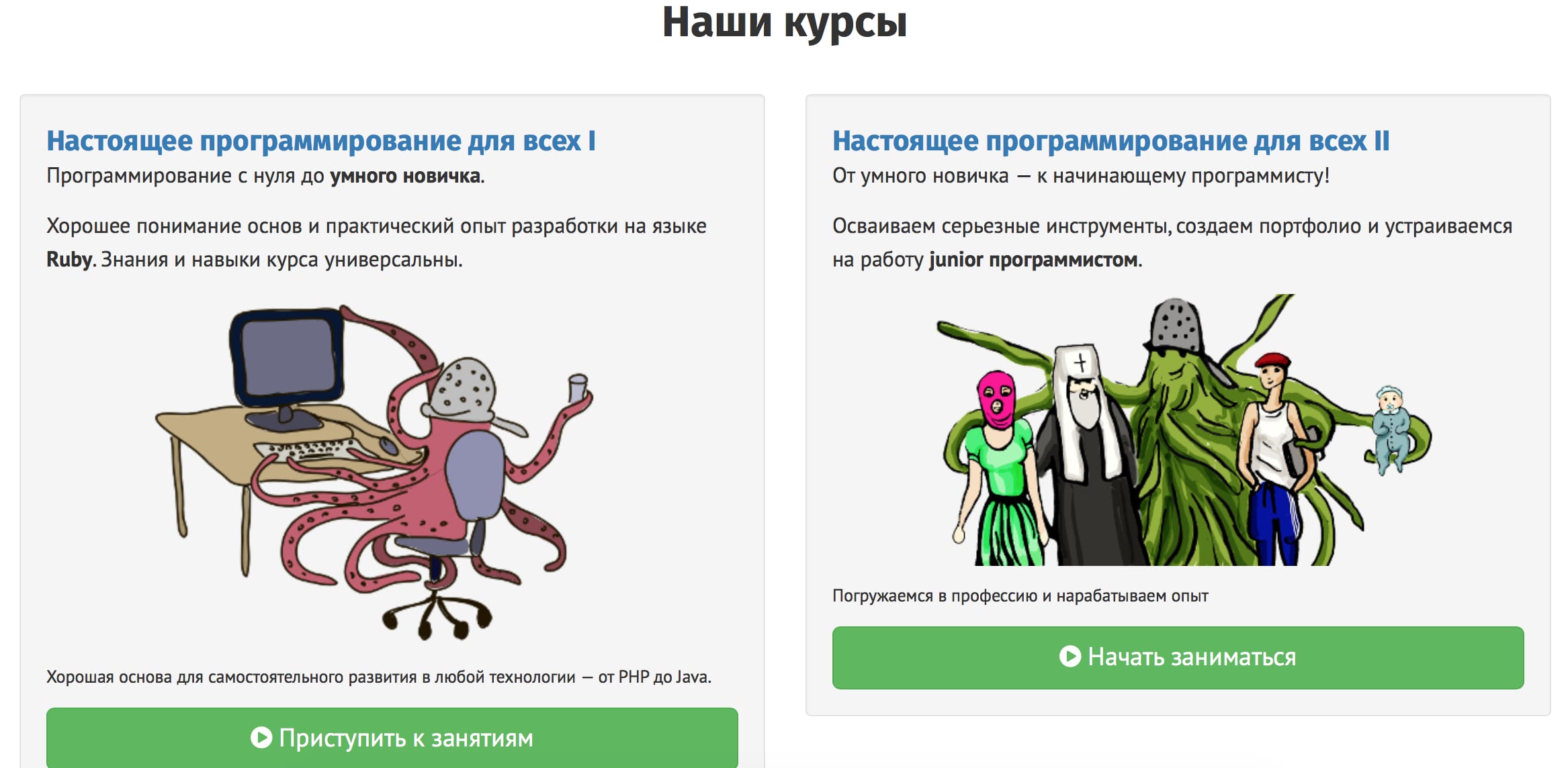 GoodProgrammer.ru, скриншот интерфейса 2