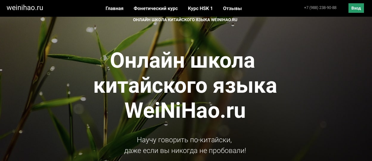 Weinihao.ru, скриншот интерфейса 1